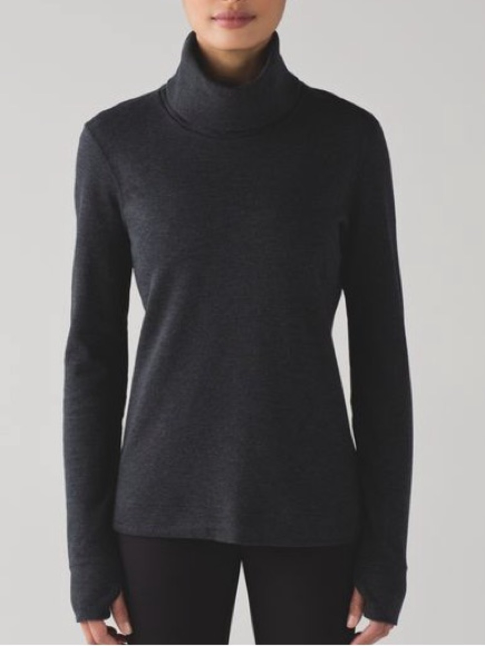Lululemon Double Up Reversible Long Sleeve Sweater - Heathered Black/Striped